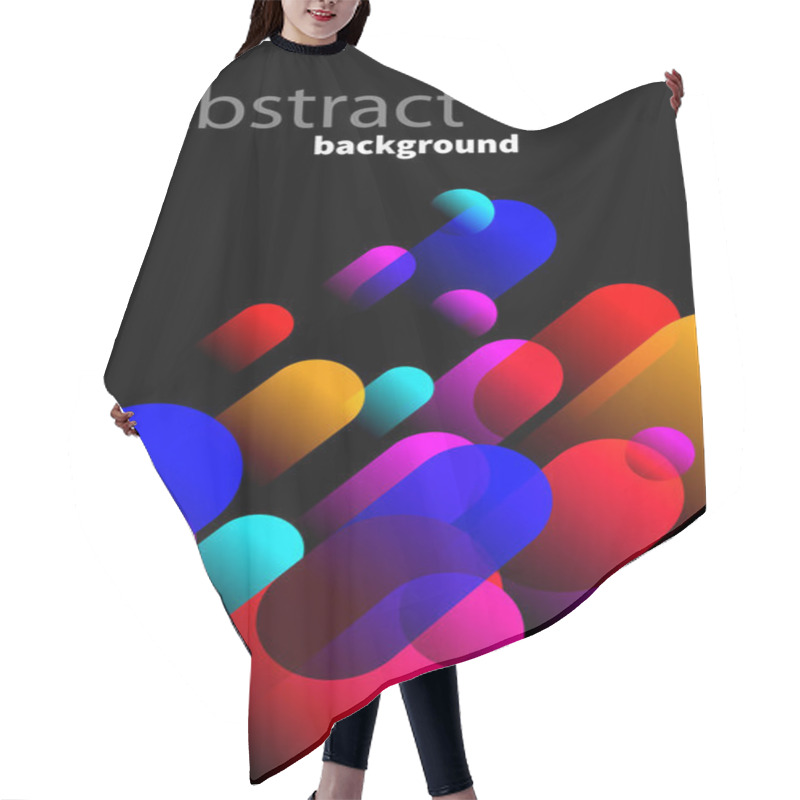 Personality  Rainbow Geometric Background Hair Cutting Cape