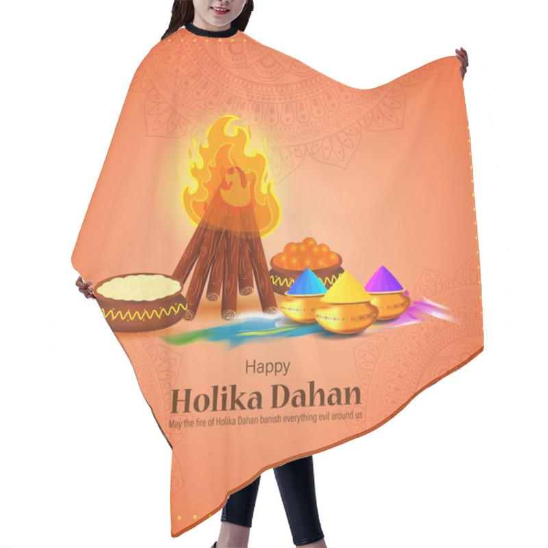 Personality  Vector Illustration For Indian Festival Holika Dahan Wishes Hair Cutting Cape