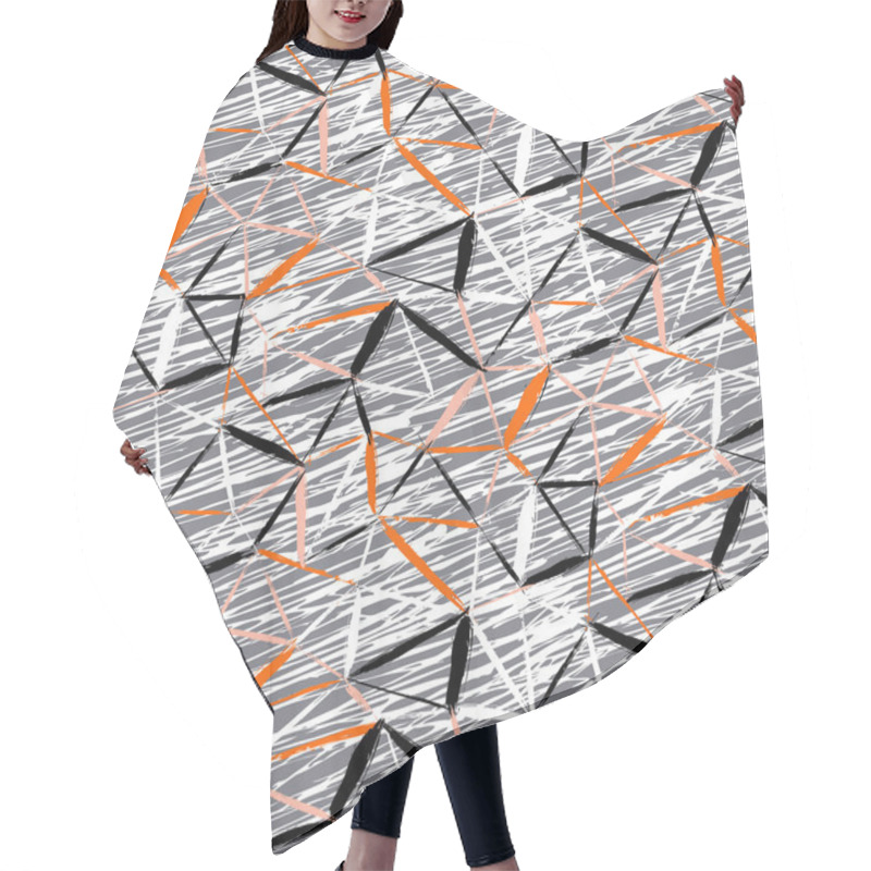 Personality  Hand Painted Geometric Pattern Hair Cutting Cape