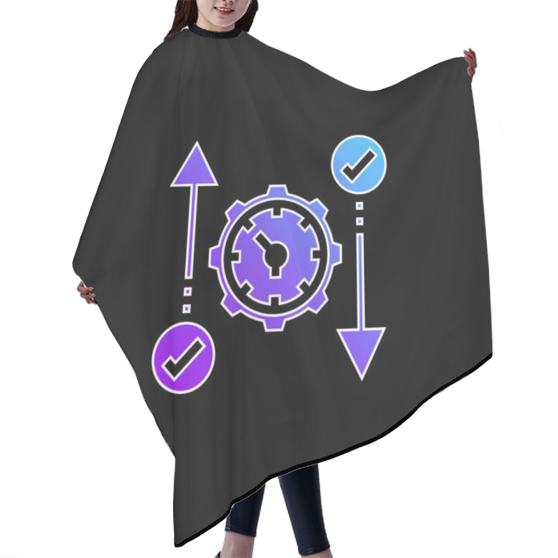 Personality  Agile Blue Gradient Vector Icon Hair Cutting Cape