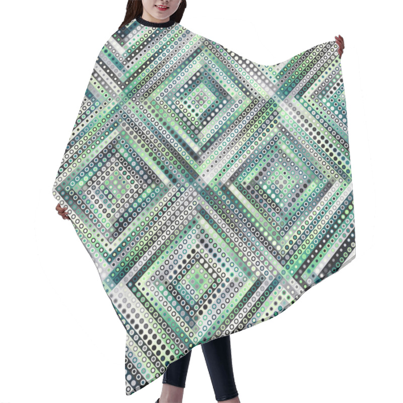 Personality  Geometric Abstract Pattern. Hair Cutting Cape