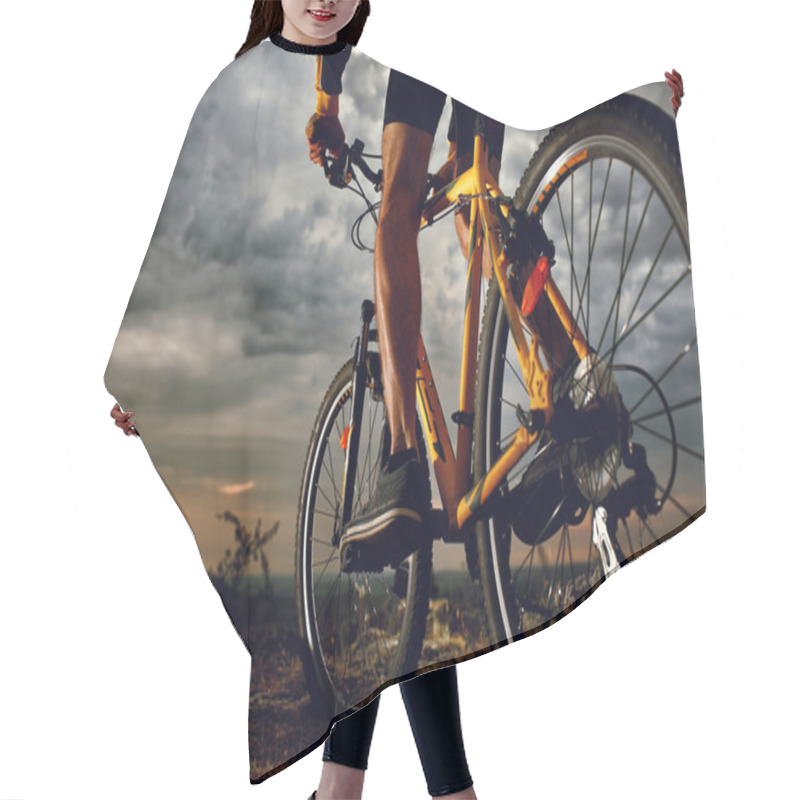 Personality  Mountain Bike Cyclist Riding Outdoor Hair Cutting Cape