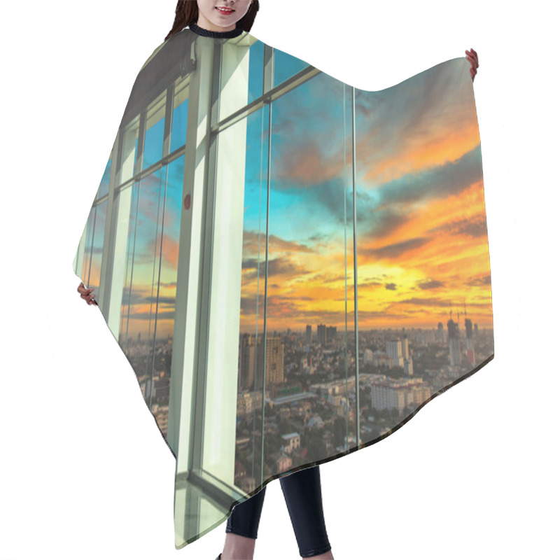 Personality  Windows In Modern Office Hair Cutting Cape