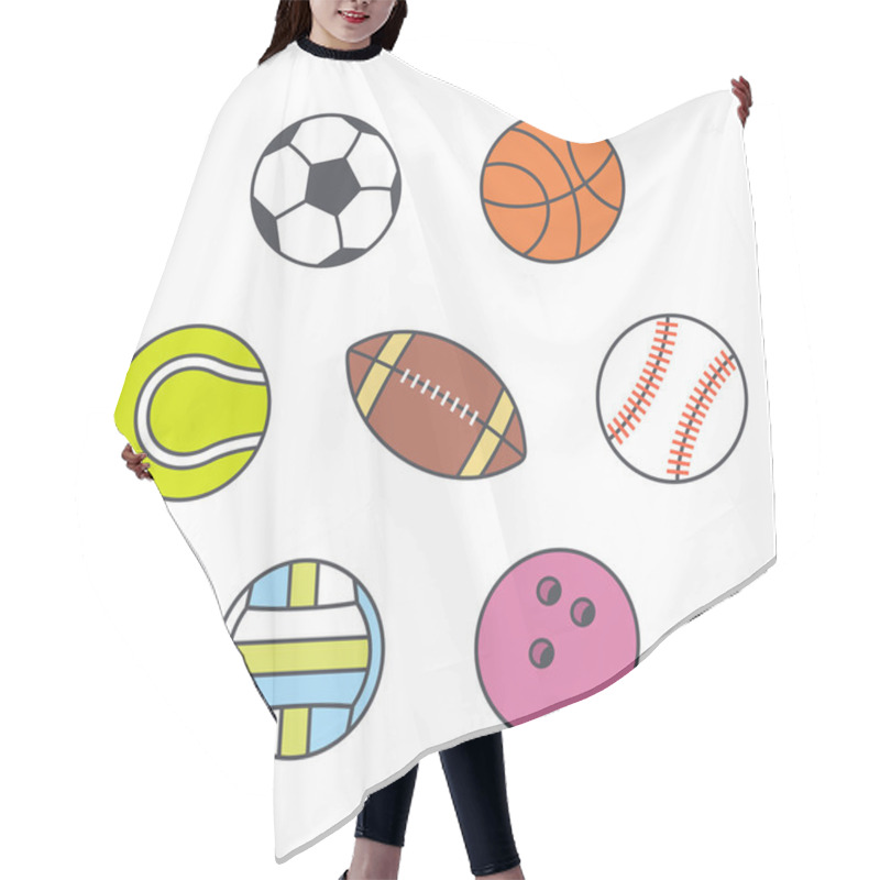 Personality  Sports Balls Set Hair Cutting Cape