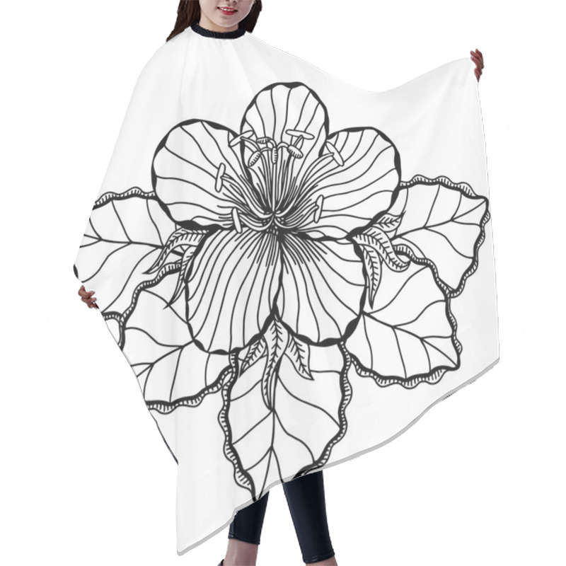 Personality  Flower On A White Background Hair Cutting Cape