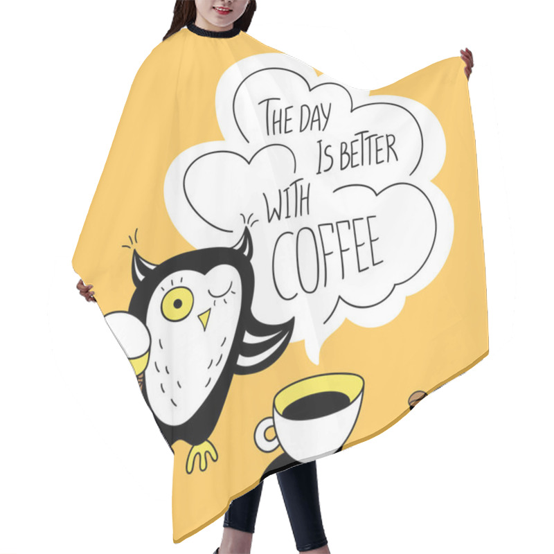 Personality  The Day Is Better With Coffee Hair Cutting Cape