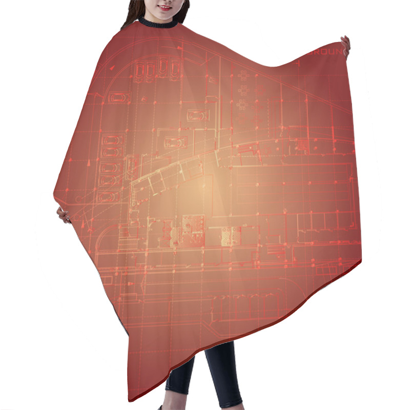 Personality  Architectural Background (vector) Hair Cutting Cape