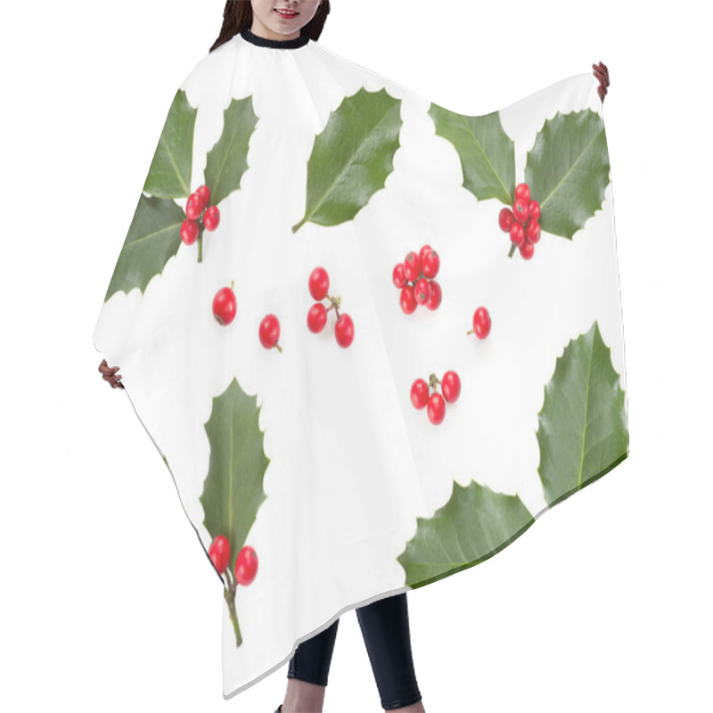 Personality  Holly Leaves And Berries Hair Cutting Cape