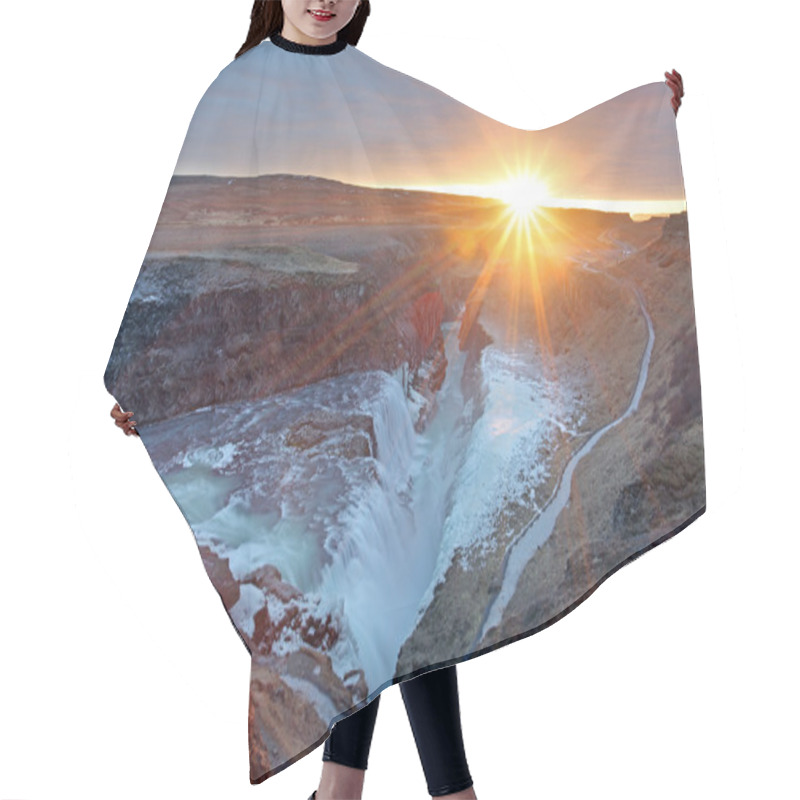 Personality  Gullfoss Fall Iceland Hair Cutting Cape