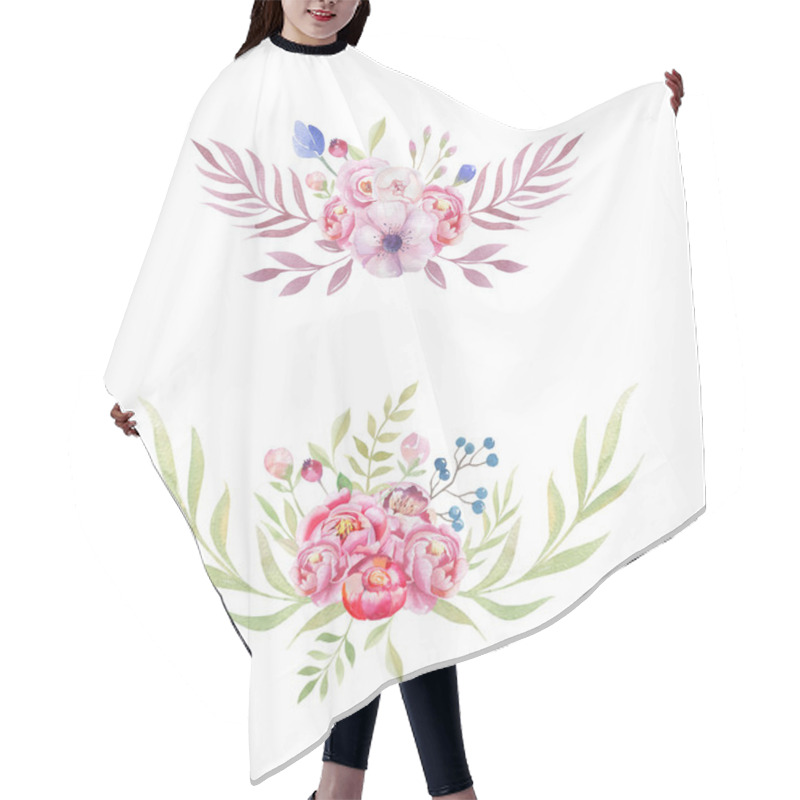 Personality  Ethnic Set Of Flower Bouquets Hair Cutting Cape