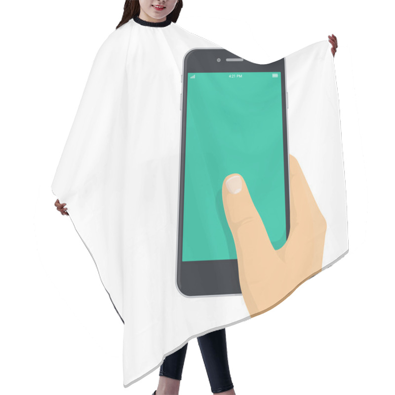 Personality  Hand Holding Phone Hair Cutting Cape