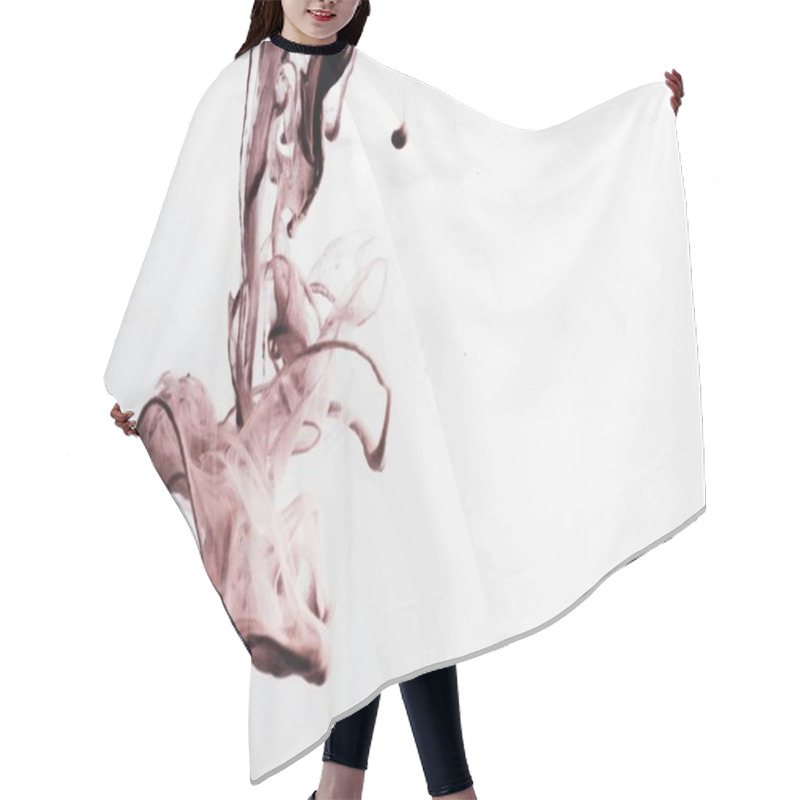 Personality  Abstract Ink Swirling In Water, Creating Ethereal Patterns In Shades Of Pink And White. Hair Cutting Cape