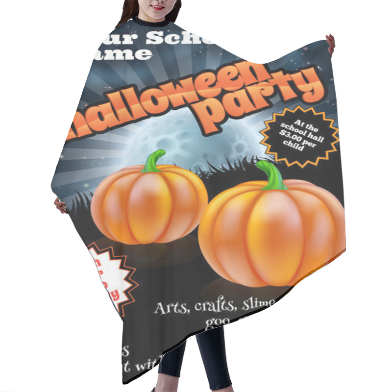 Personality  Halloween Party Poster Hair Cutting Cape