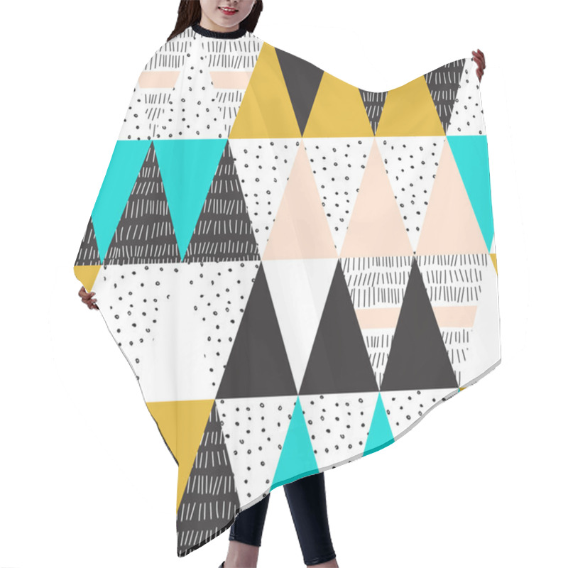 Personality  Geometric Retro 80s Style Hair Cutting Cape