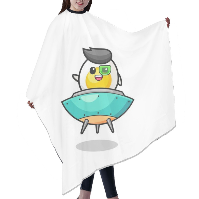 Personality  Boiled Egg Cartoon Riding A Future Spaceship , Cute Design Hair Cutting Cape