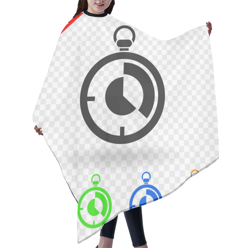 Personality  Stopwatch Icon Design Hair Cutting Cape