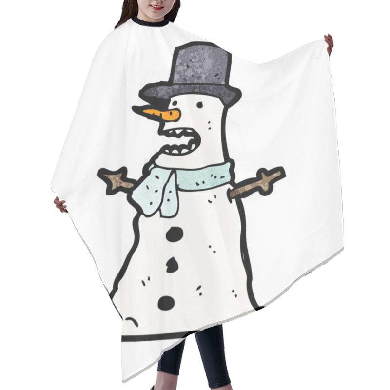 Personality  Snowman hair cutting cape