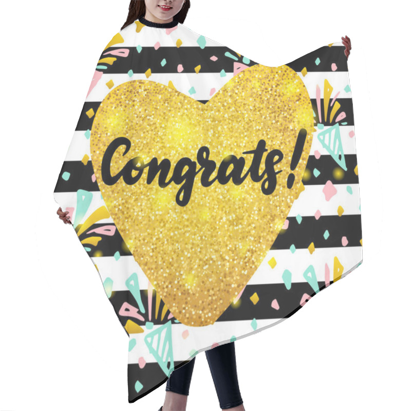 Personality  Congrats Postcard Design Hair Cutting Cape