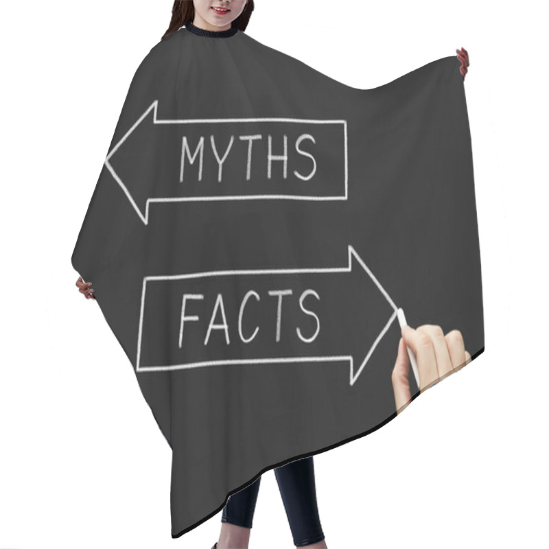 Personality  Myths Or Facts Concept Hair Cutting Cape