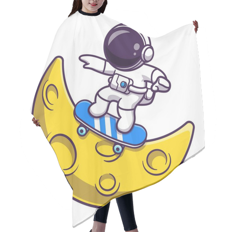 Personality  Cute Astronaut Themed Vector Design Suitable For A Children's Book Cover Hair Cutting Cape