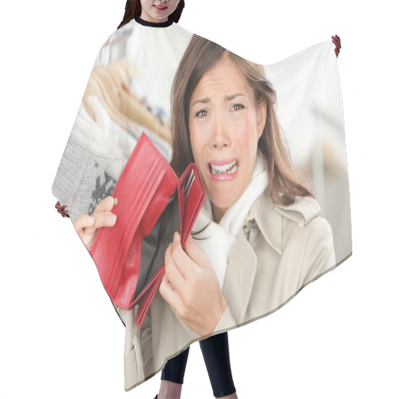 Personality  Empty Wallet - Woman With No Money Shopping Hair Cutting Cape