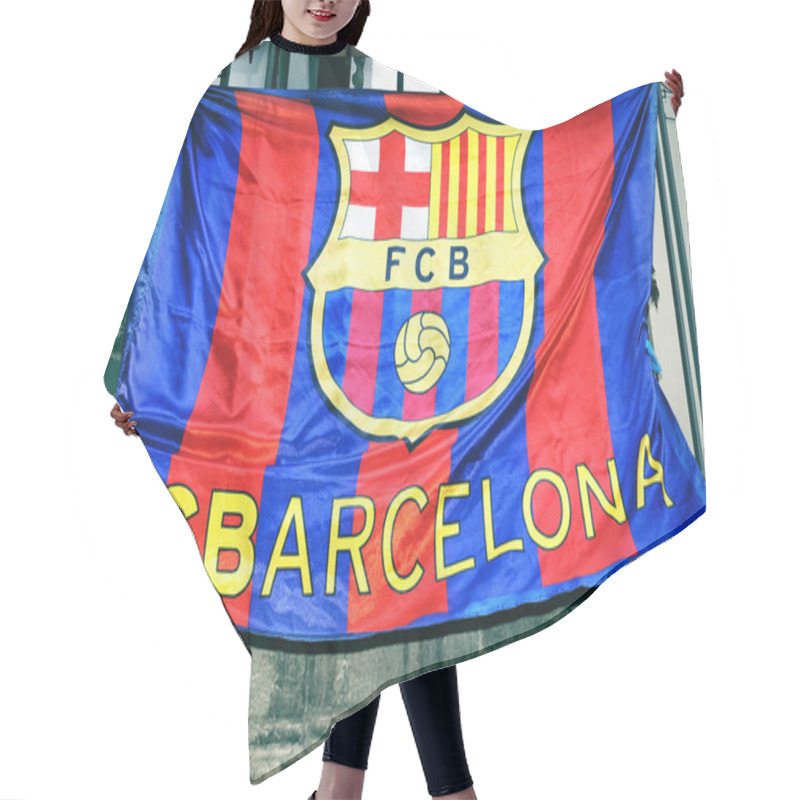 Personality  FC Barcelona Flag Hair Cutting Cape