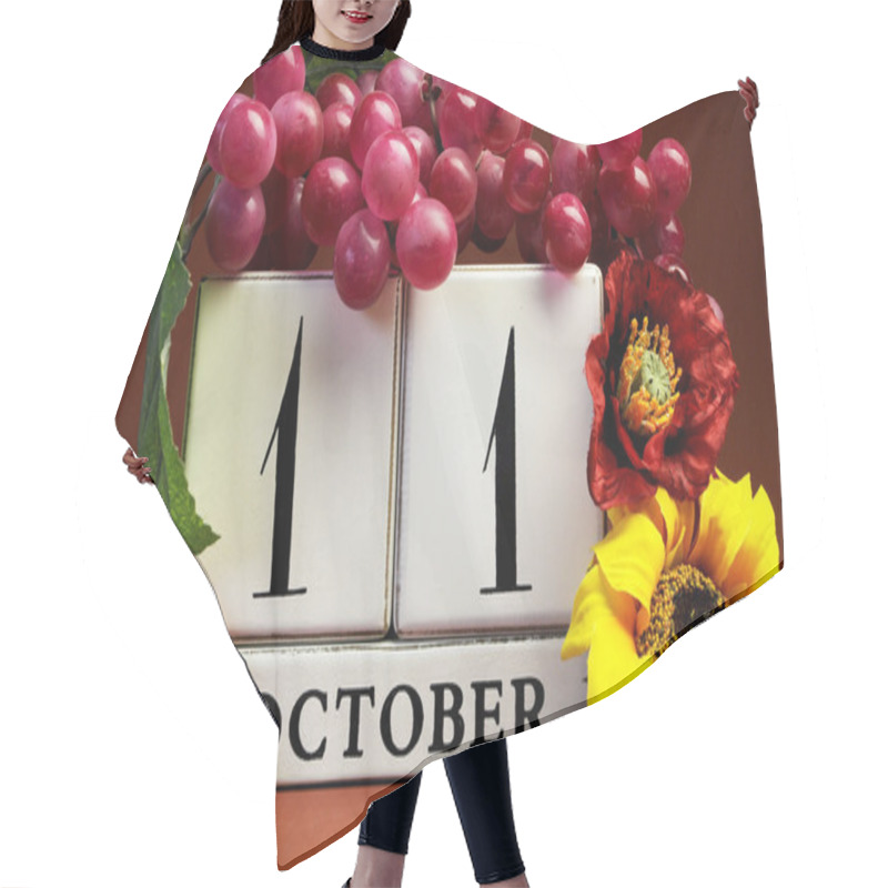 Personality  Seasonal Save The Date Calendar For Individual October Date Hair Cutting Cape