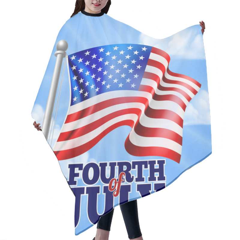 Personality  Fourth Of July Independence Day Flag Design Hair Cutting Cape