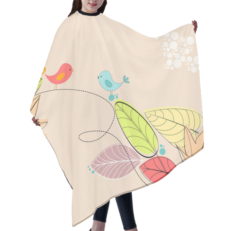 Personality  Cute Autumn Illustration Hair Cutting Cape