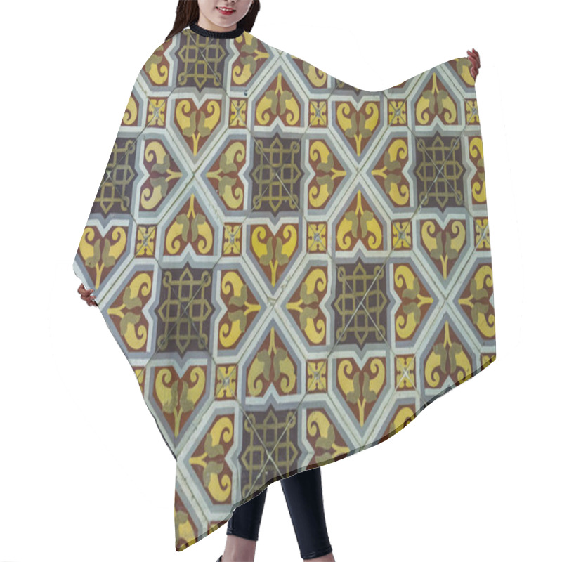 Personality  Tiled Wall With Beautiful Pattern, Ornamental Tiling, Arabic Architecture Background Hair Cutting Cape