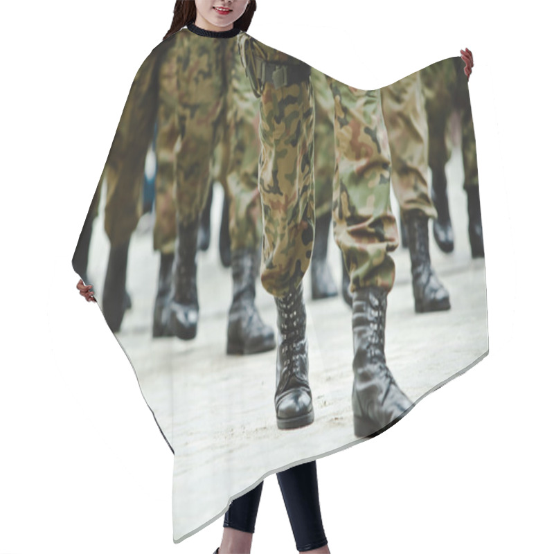 Personality  Soldiers Of The Armed Forces Marching Hair Cutting Cape