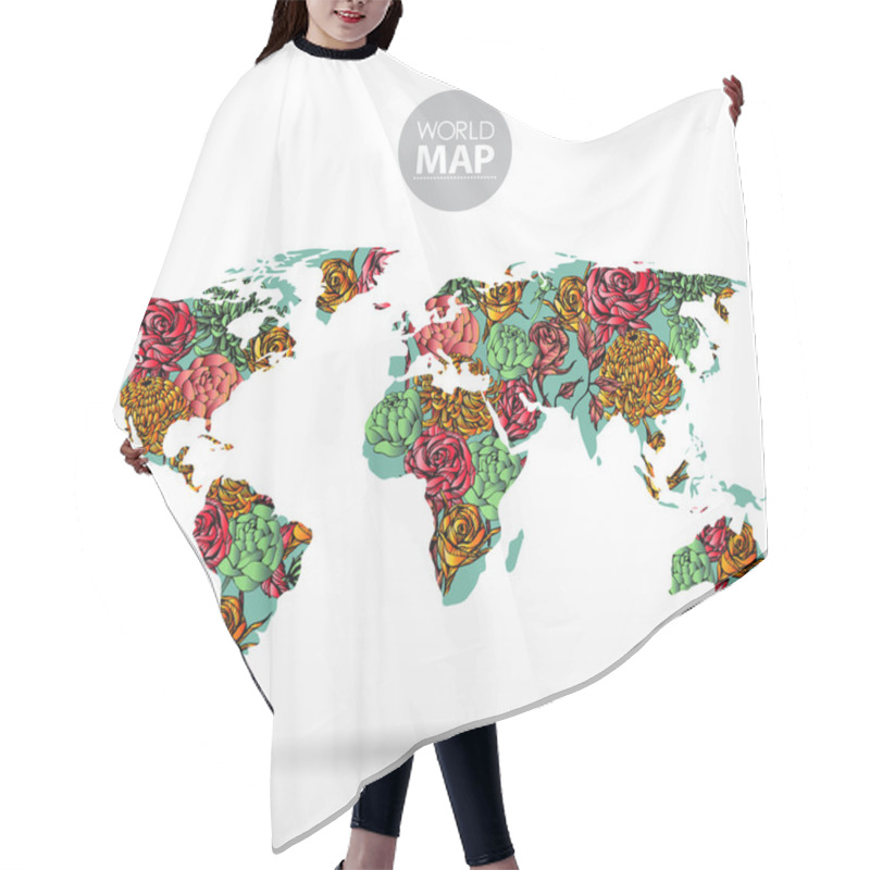 Personality  Modern Elements Of Info Graphics Hair Cutting Cape