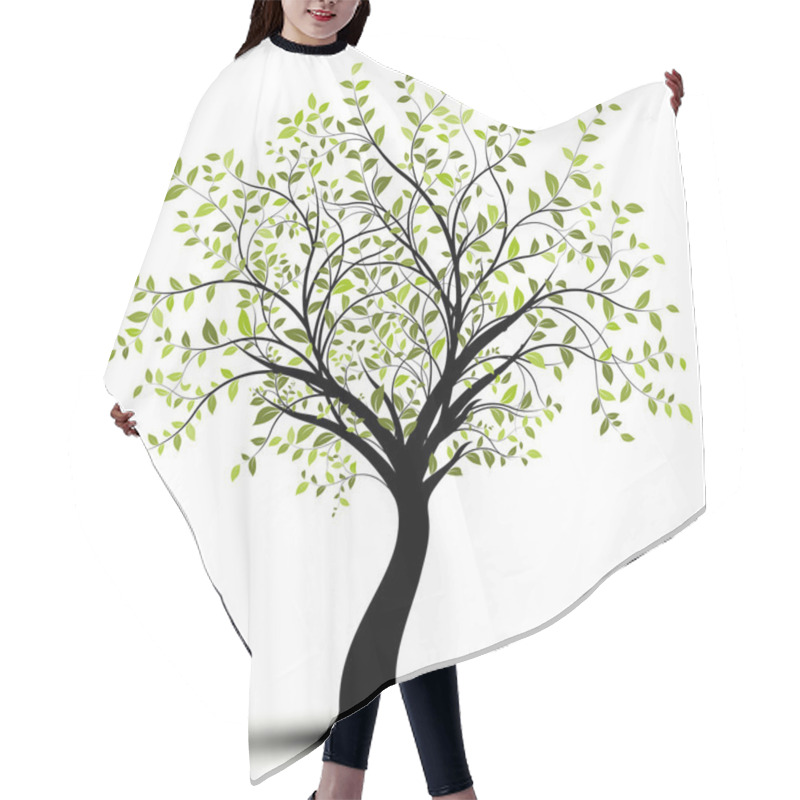 Personality  Green Vector Tree Hair Cutting Cape