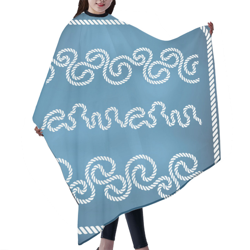 Personality  Nautical Rope Border Hair Cutting Cape