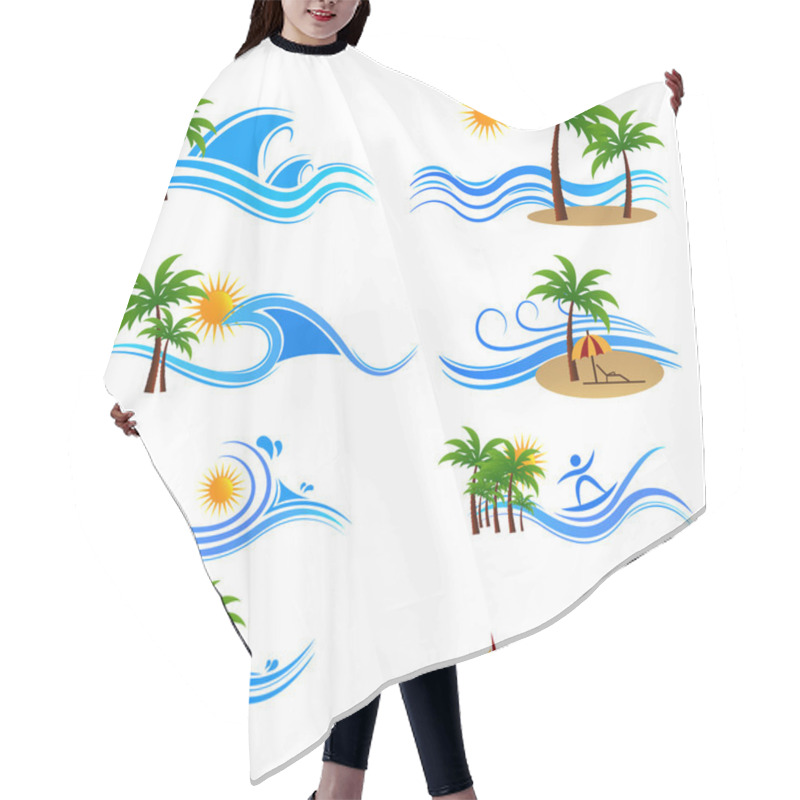 Personality  Sea View Hair Cutting Cape