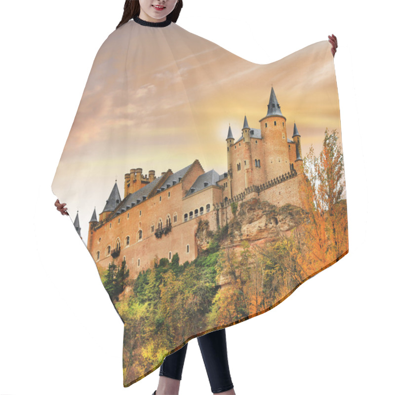 Personality  Sunset Over Alcazar Castle, Spain, Segovia Hair Cutting Cape