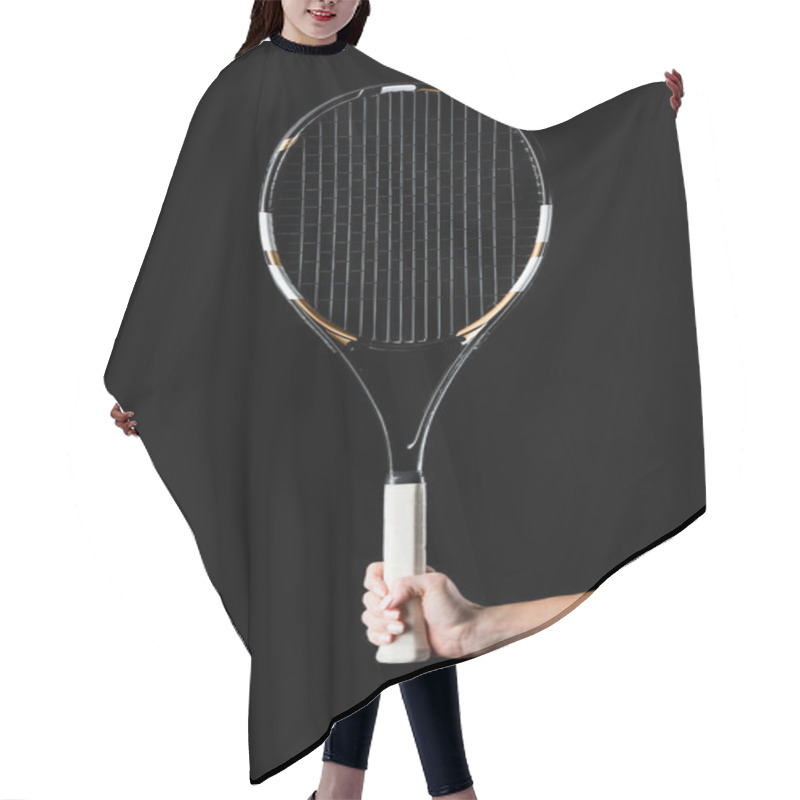 Personality  Hand With Tennis Racquet Hair Cutting Cape