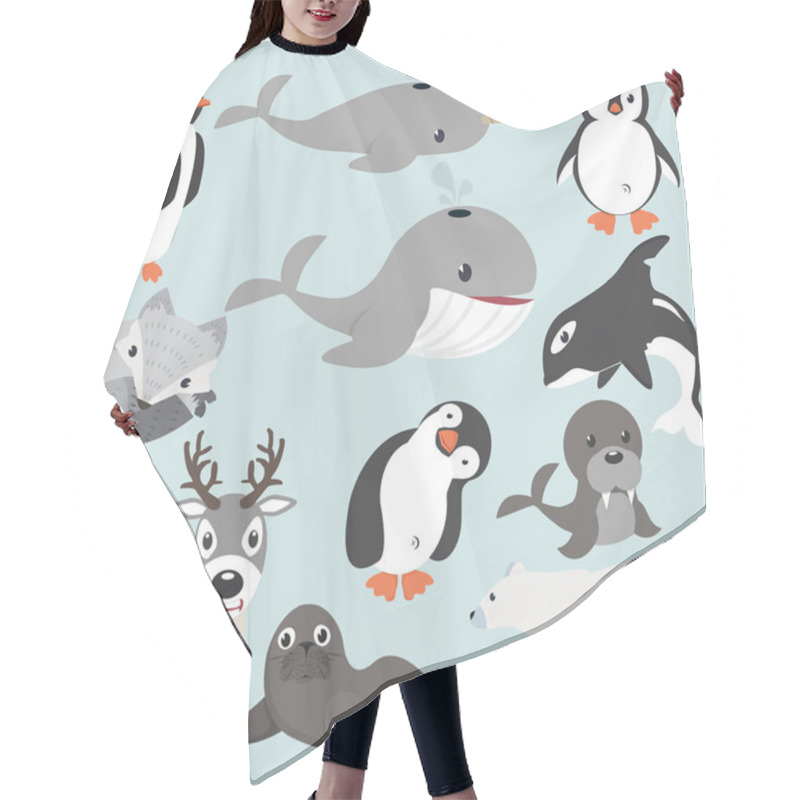 Personality  Artic Animals Cartoon Collection Hair Cutting Cape