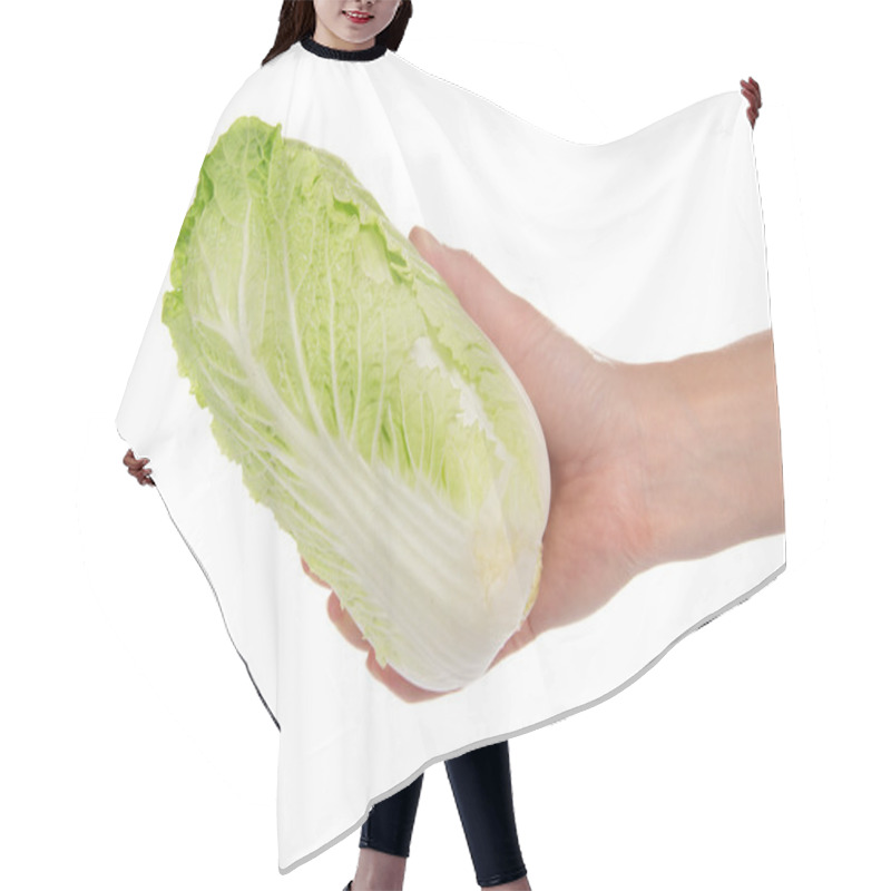 Personality  The Chinese Cabbage In The Female Hand Hair Cutting Cape