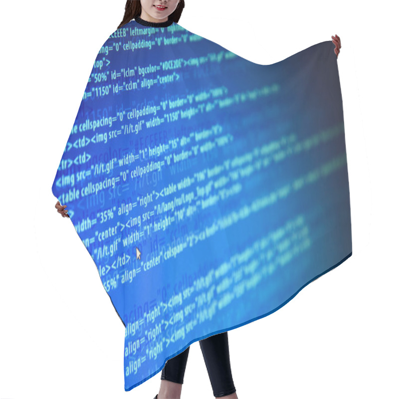 Personality  Screens With Program Web Code And Mouse Hair Cutting Cape