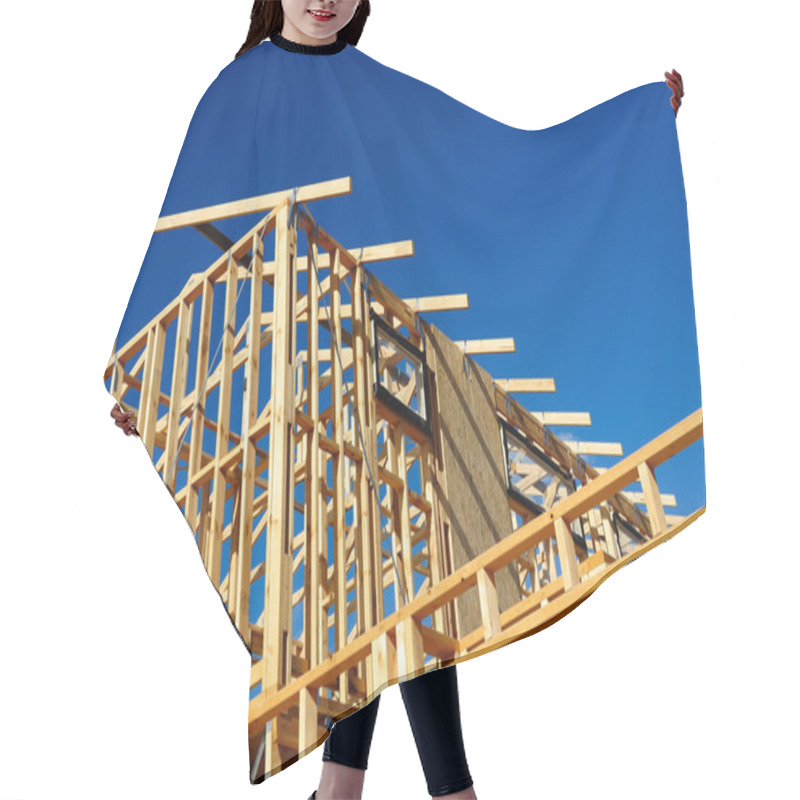 Personality  Abstract Of New Home Construction Site Framing Hair Cutting Cape