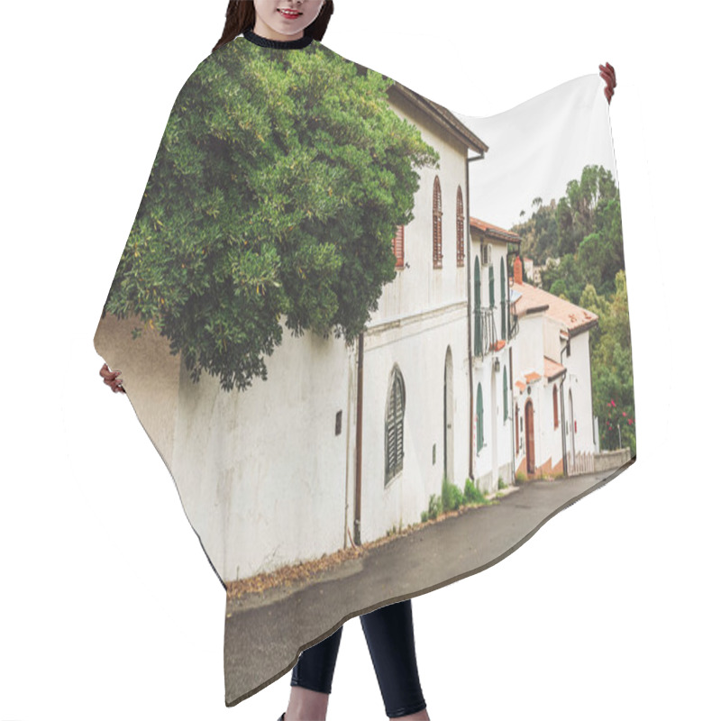 Personality  Small Houses Near Trees And Road In Italy  Hair Cutting Cape