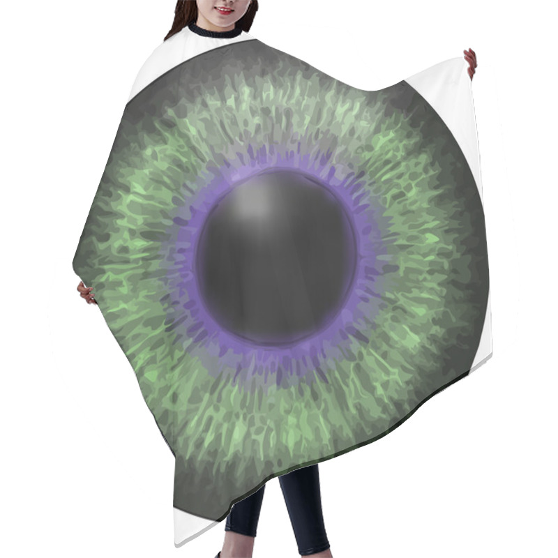 Personality  Eye Iris Vector Texture Hair Cutting Cape