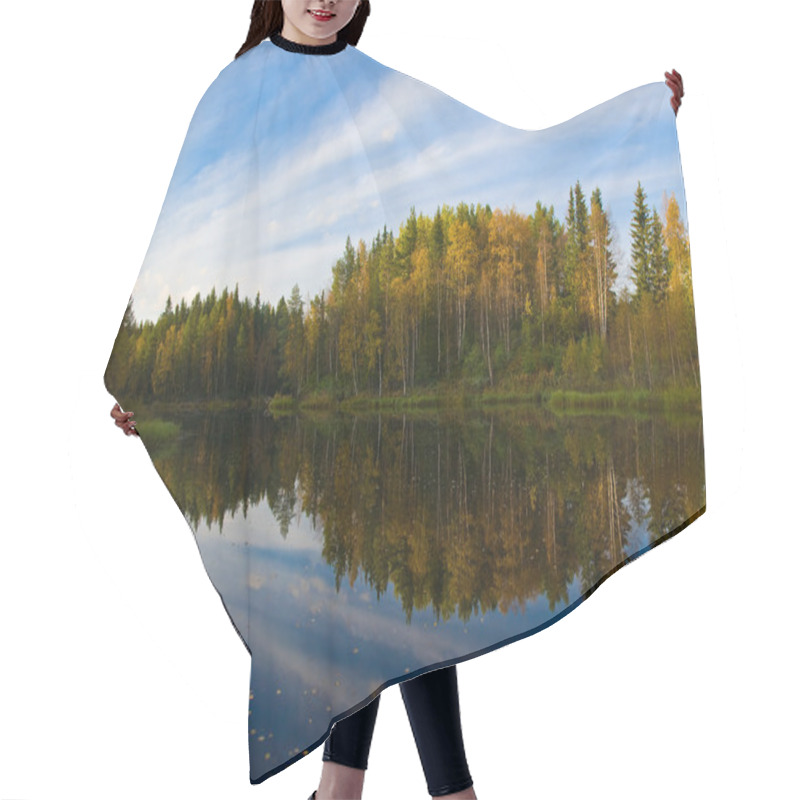 Personality  Beautiful Autumn Forest Hair Cutting Cape