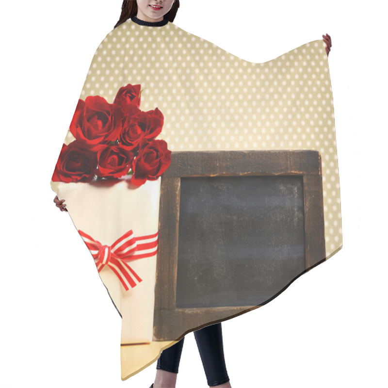 Personality  Gift Box With Blank Chalkboard Hair Cutting Cape