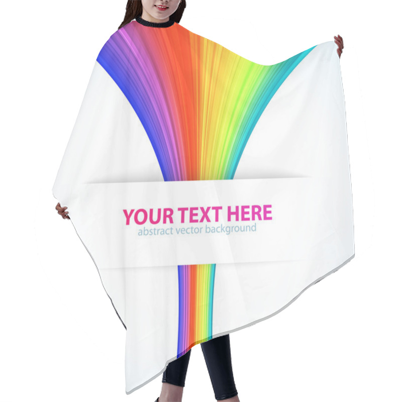 Personality  Rainbow Lines Background Hair Cutting Cape