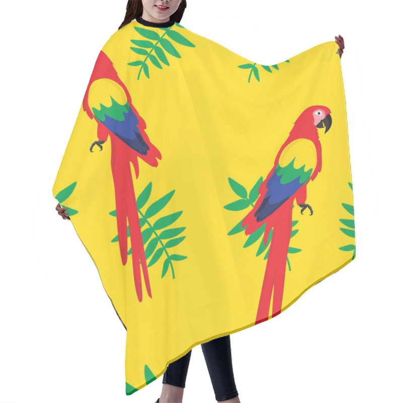 Personality  Seamless Pattern With Parrots Hair Cutting Cape