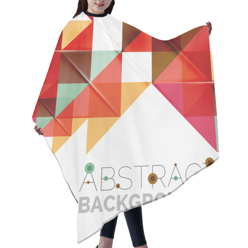 Personality  Abstract Geometric Background. Modern Overlapping Triangles Hair Cutting Cape