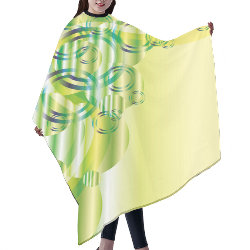 Personality  Green Abstract Vector With Glitters And Copyspace Hair Cutting Cape