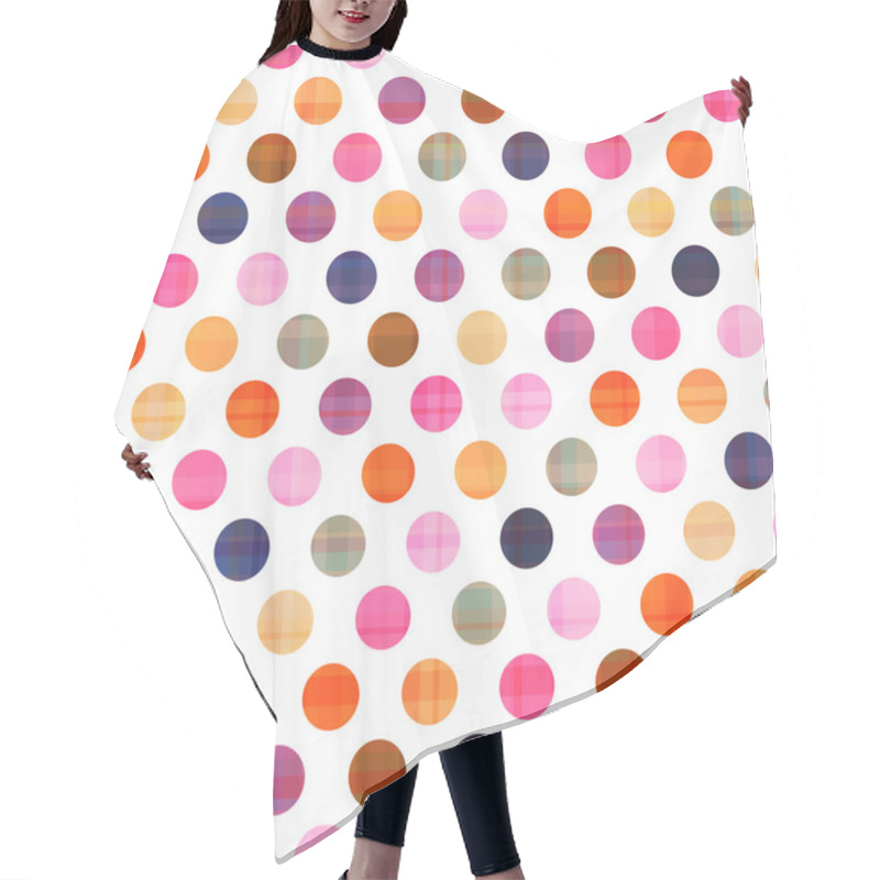 Personality  Seamless Polka Dots Pattern Hair Cutting Cape